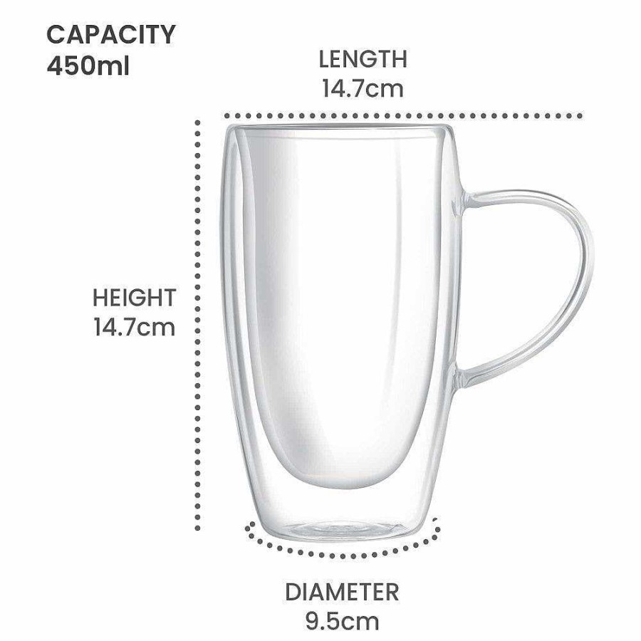 Treo Double Wall Beer/Juice Glass Mug Transparent Wholesale