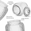 Treo Pot Jar With Glass Lid Transparent Wholesale