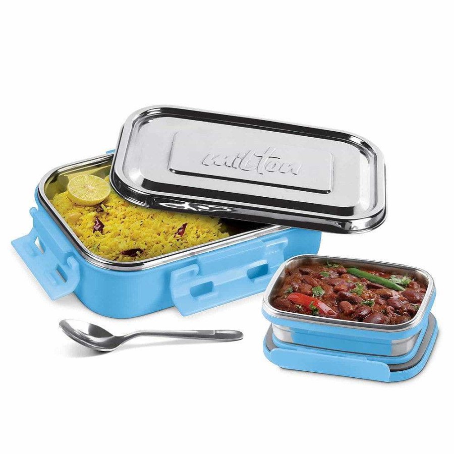 Milton Steel Flat Lunchbox Clearance