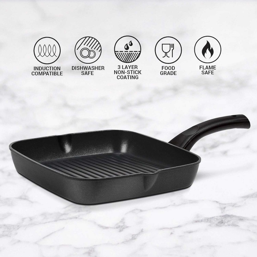 ProCook Grill Pan Induction Die Cast Black Online