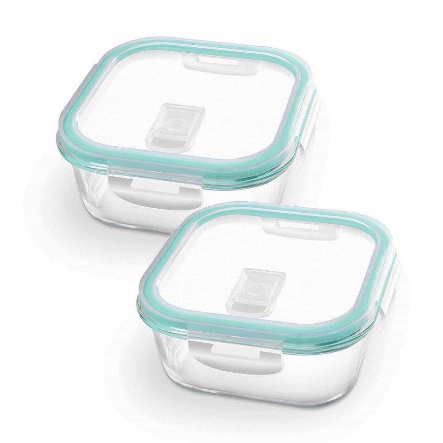 Treo Hi Borosilicate Clip Fresh Square Container Transparent Clearance