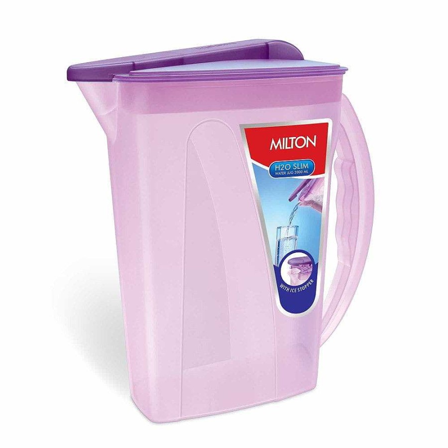 Milton H2O Slim Plastic Water Jug Hot