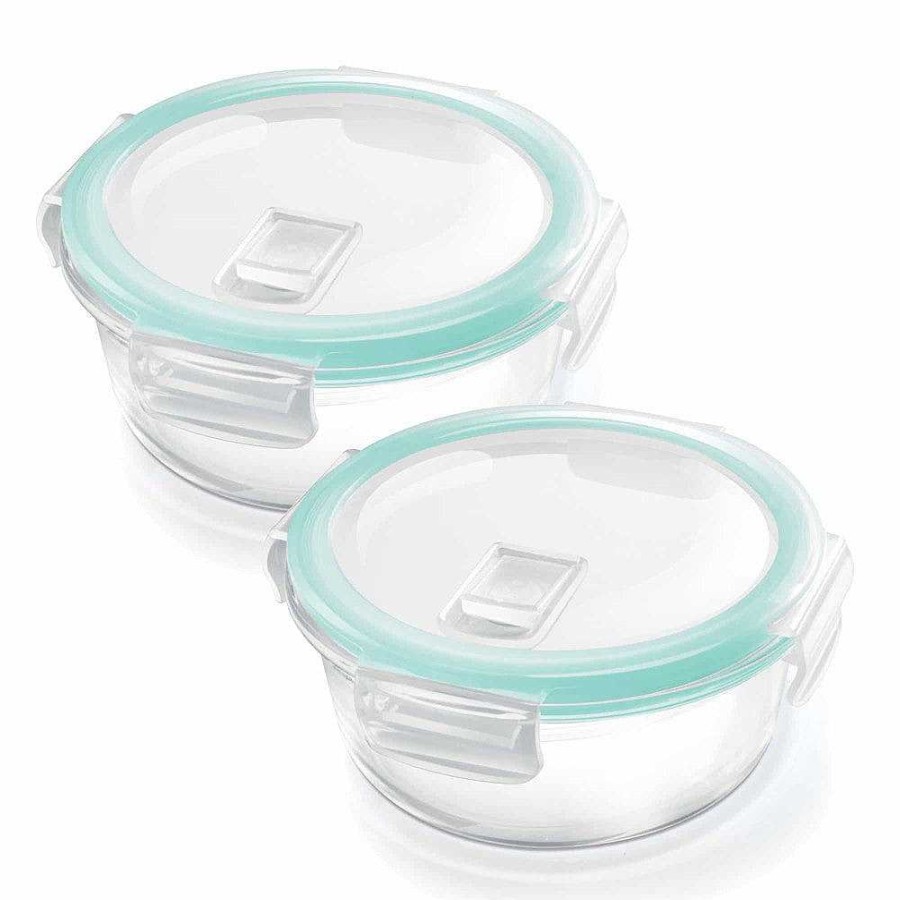 Treo Hi Borosilicate Clip Fresh Round Container Transparent New