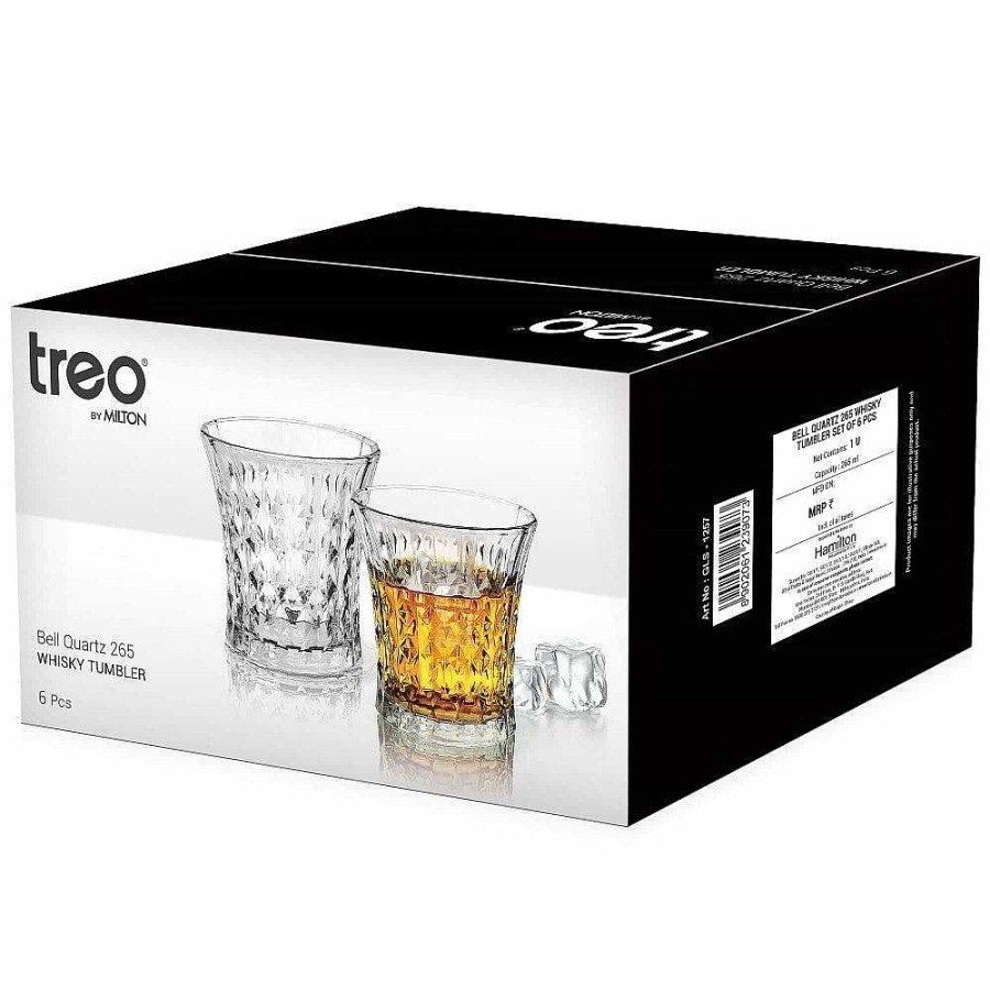 Treo Bell Quartz Whiskey Tumbler Transparent Best