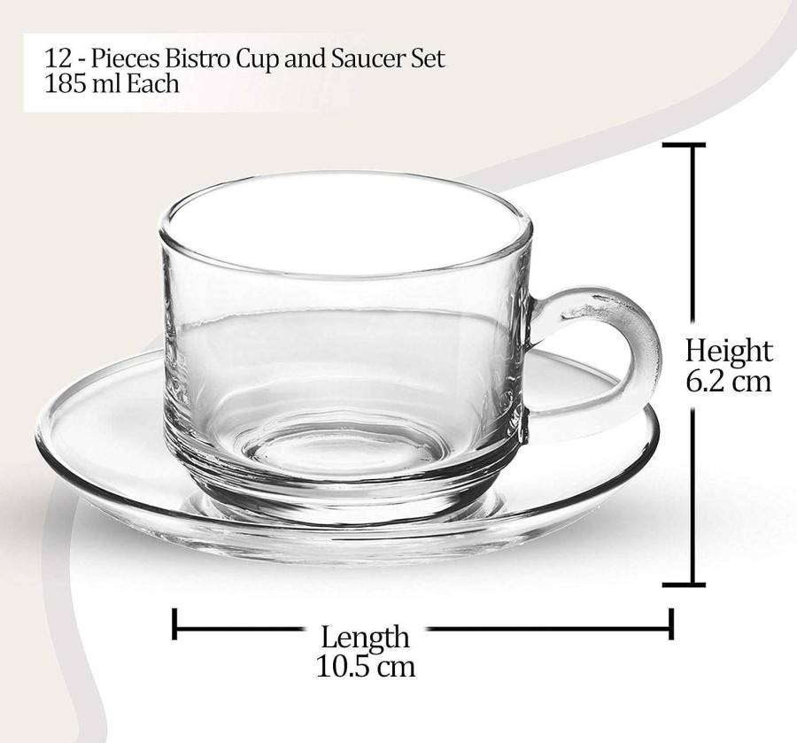 Treo Bistro Cup N Saucer Transparent New