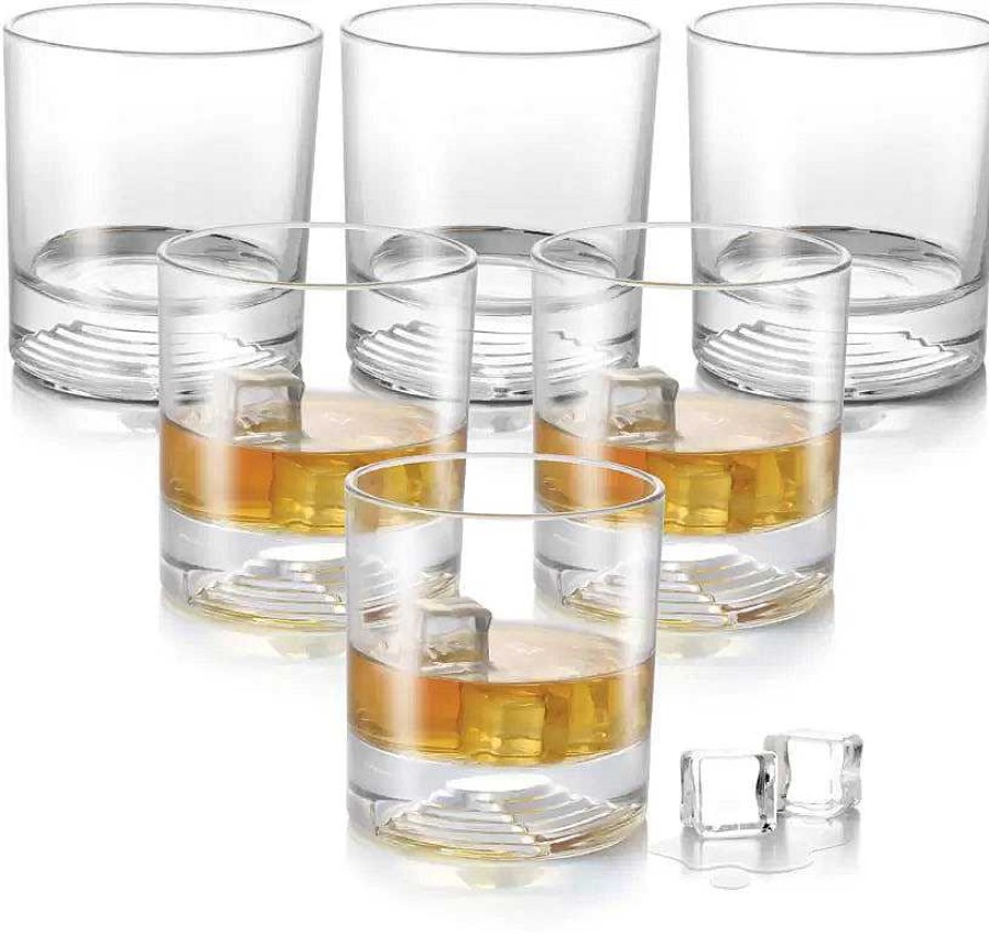 Treo 3D Quad On The Rocks Glass Tumblers Transparent Clearance