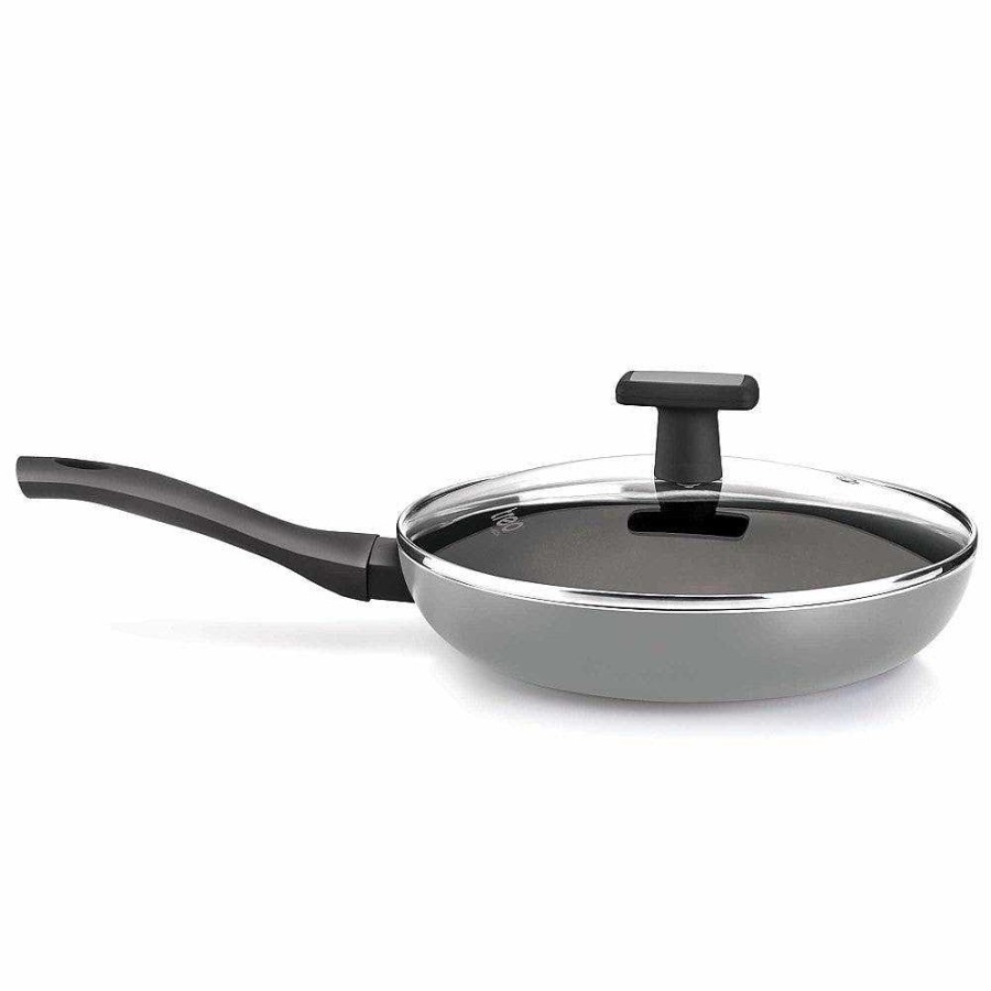 ProCook Pearl Induction Fry Pan With Lid Black Hot