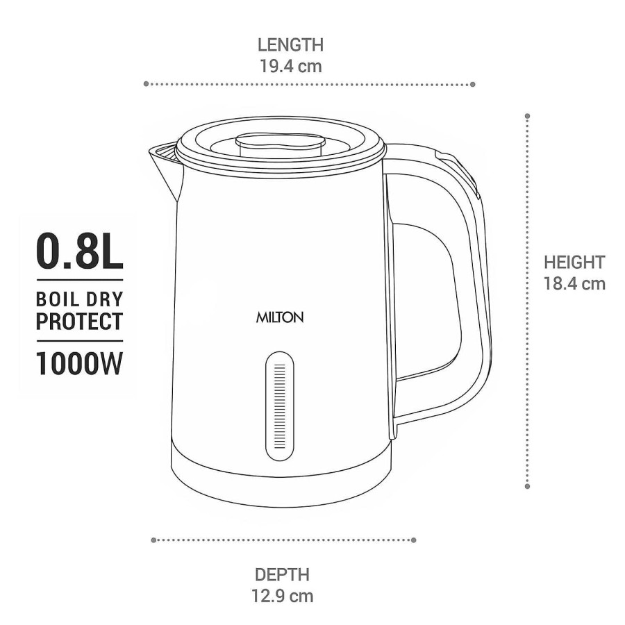 Milton Companion Double Wall Electric Kettle Silver Best