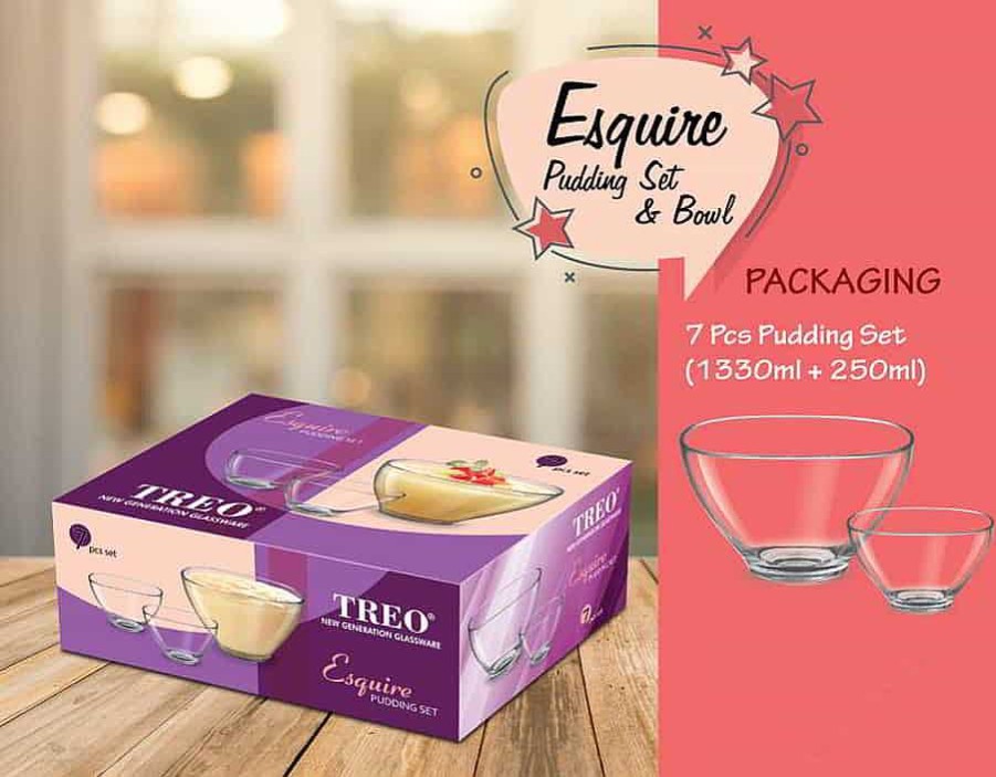 Treo Esquire Pudding Set Transparent Best