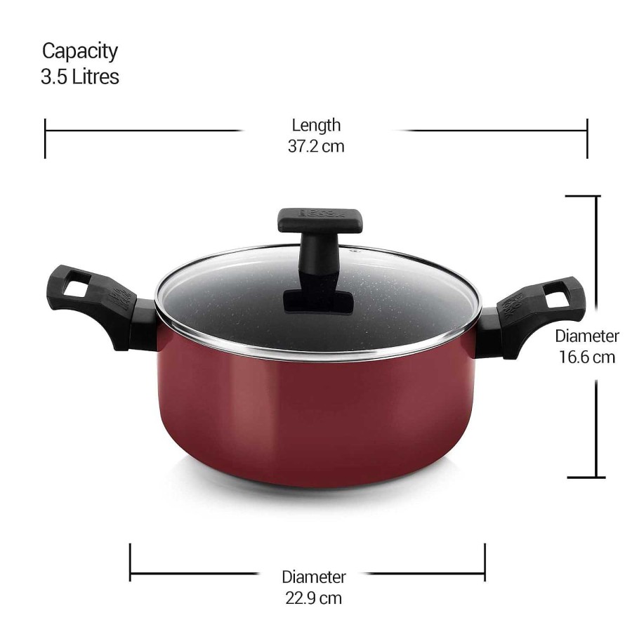 ProCook Biryani Pot With Glass Lid Granito Induction New