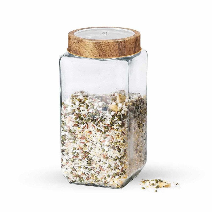 Treo Woody Cube Jar Transparent Hot