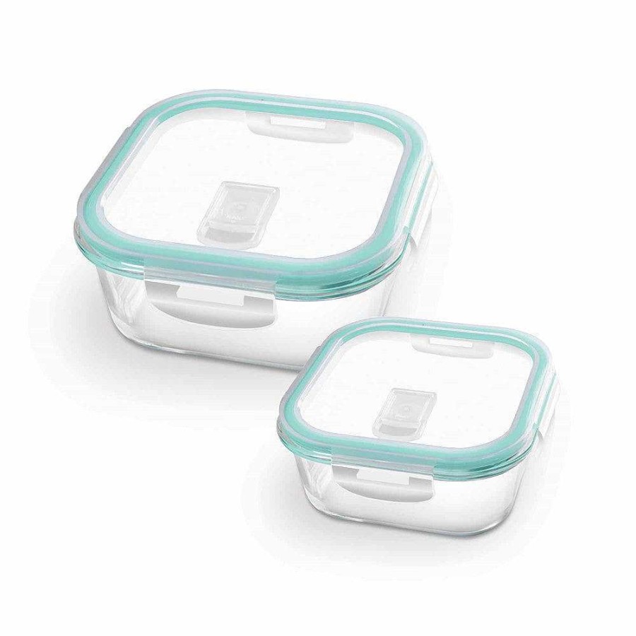 Treo Hi Borosilicate Clip Fresh Square Container Transparent Clearance