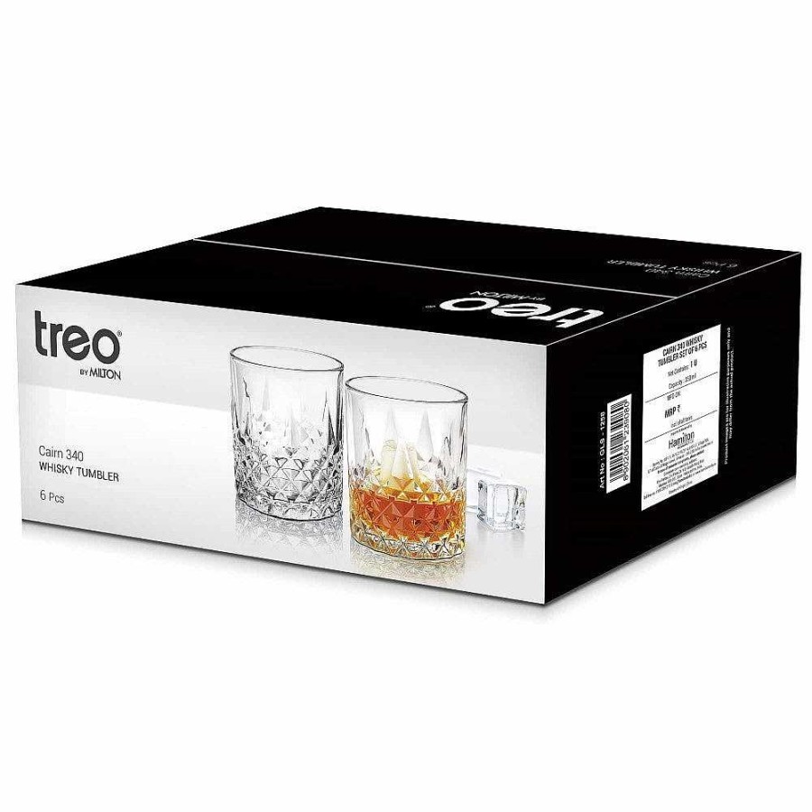 Treo Cairn Whiskey Tumbler Transparent New