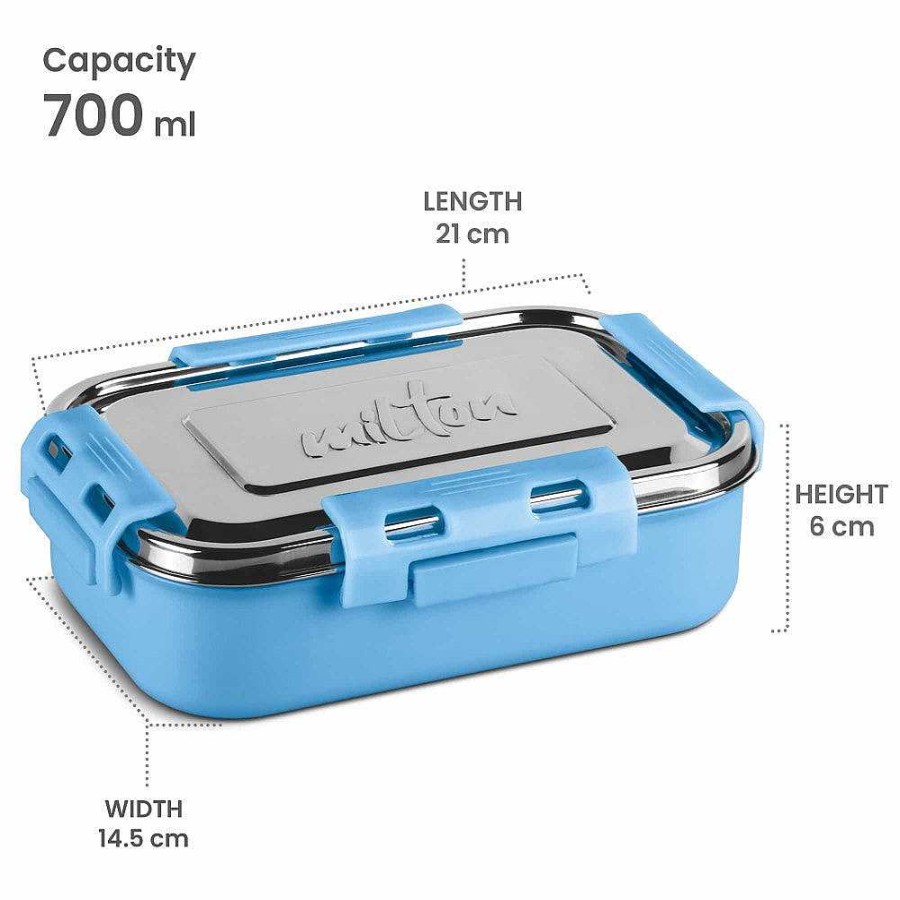 Milton Steel Flat Lunchbox Hot