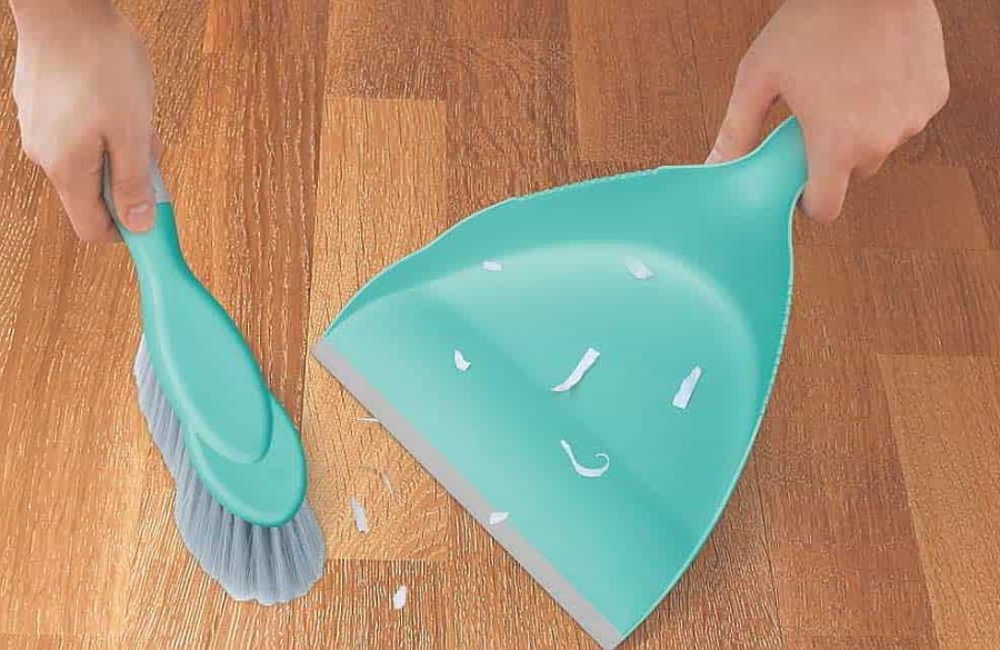 Spotzero Dustpan Set With Brush Aqua+Green Online