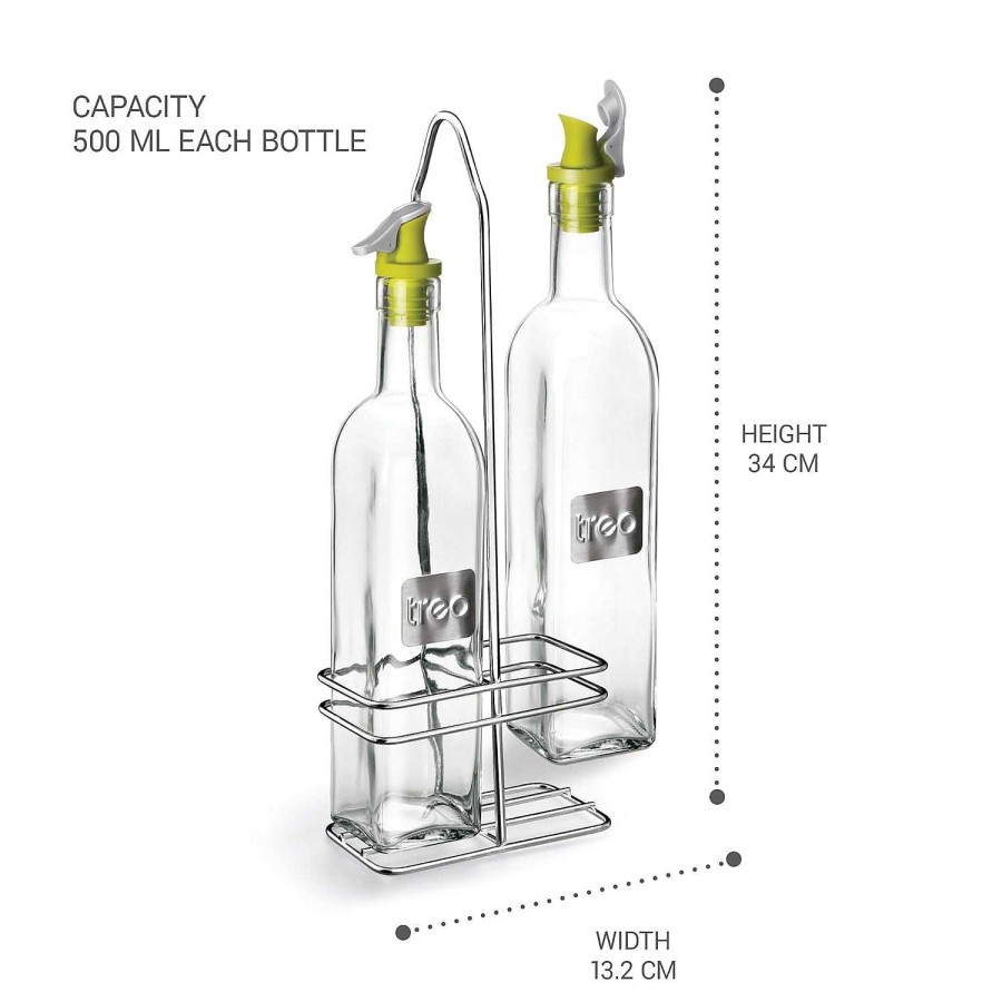 Treo Swift Oil Dispencer 2 Pcs With Stand Transparent Best