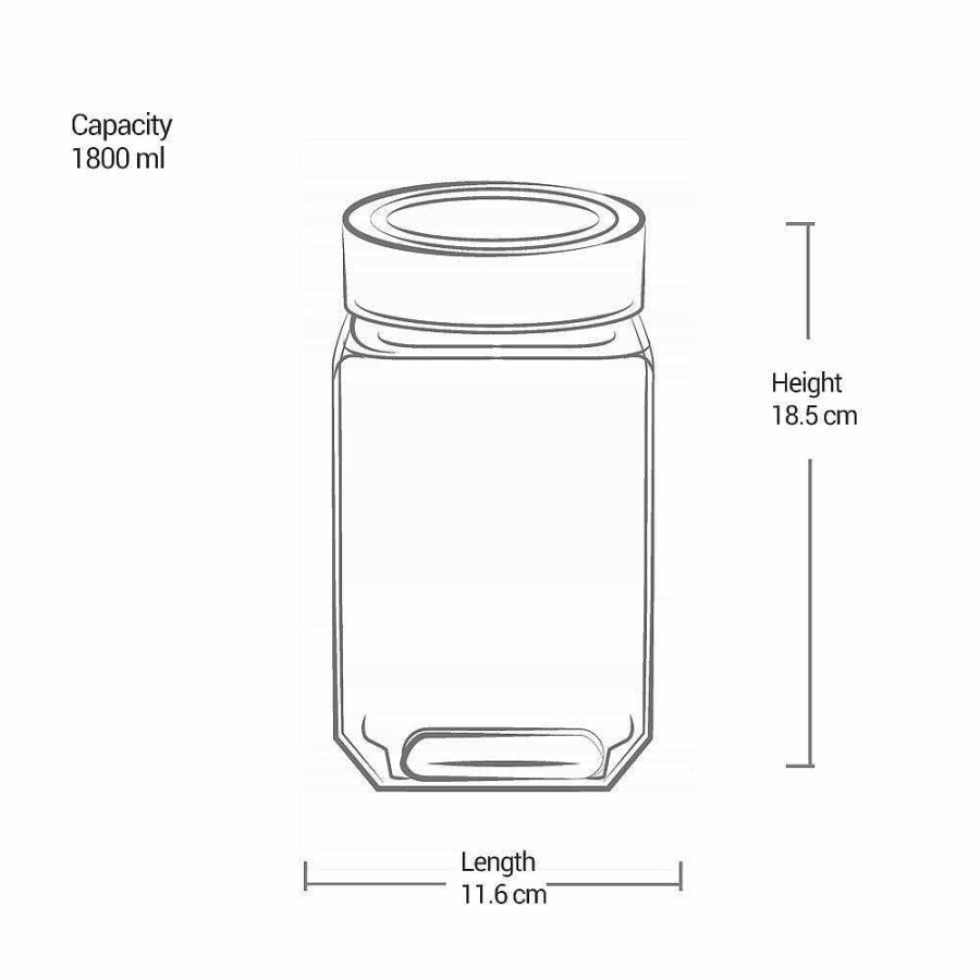 Treo Woody Cube Jar Transparent Hot