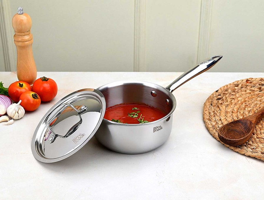 ProCook Sauce Pan With Lid - Triply Steel Best