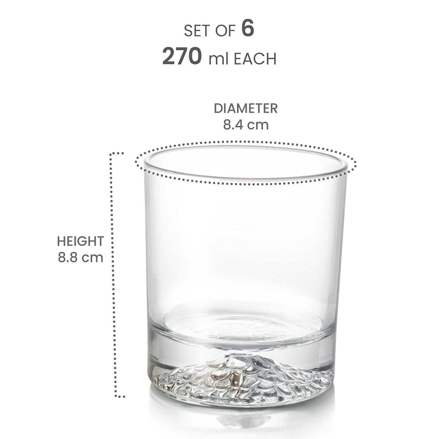 Treo 3D Gabbro On The Rocks Glass Tumblers Transparent Wholesale