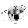 ProCook Tri Ply Stainless Casserole With Lid Sandwich Bottom Steel Hot