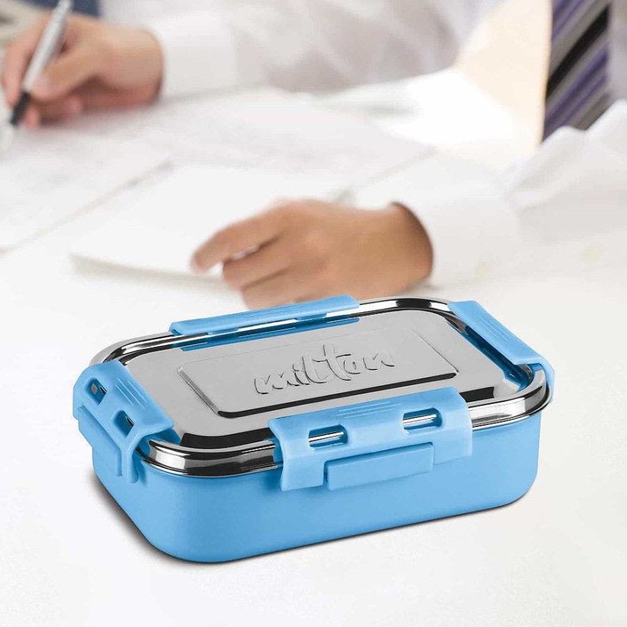 Milton Steel Flat Lunchbox New