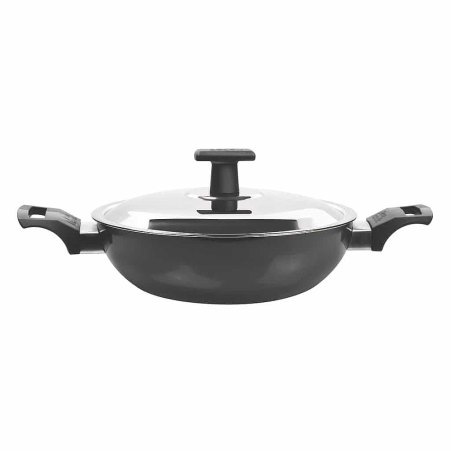 ProCook Hard Anodized Kadhai With Stainless Lid Steel Online