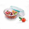 Treo Hi Borosilicate Clip Fresh Round Container Transparent New