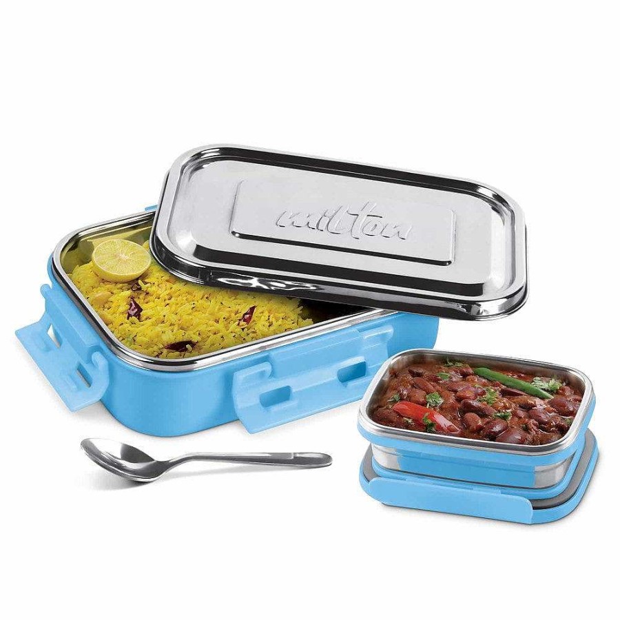 Milton Steel Flat Lunchbox Clearance