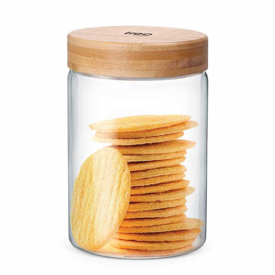 Treo Borosilicate Round Jar Transparent New