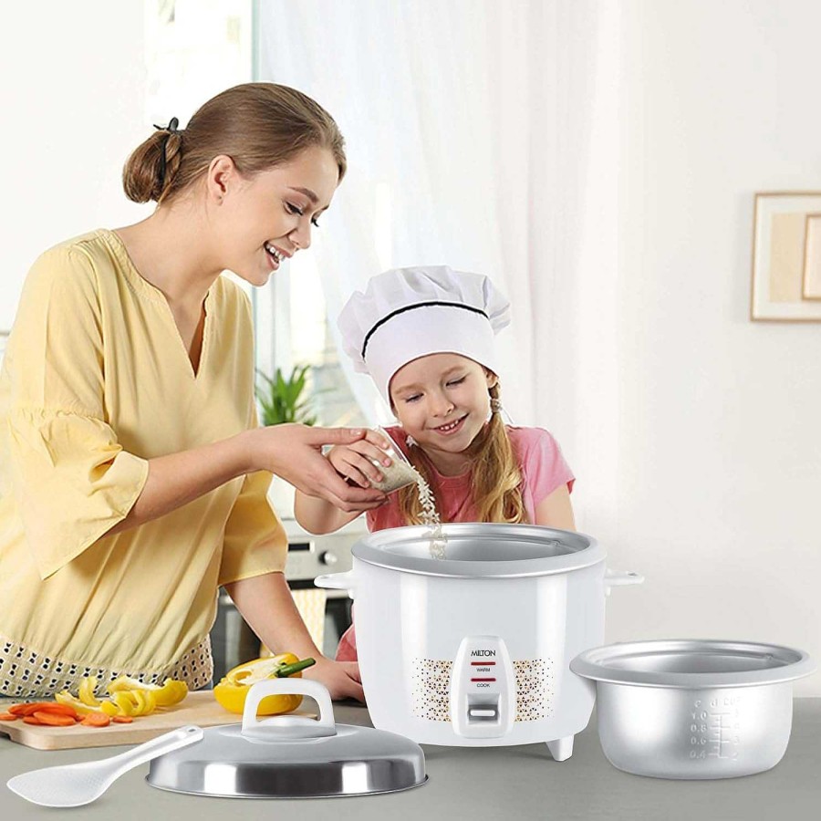 Milton Prime Electric Rice Cooker White Hot