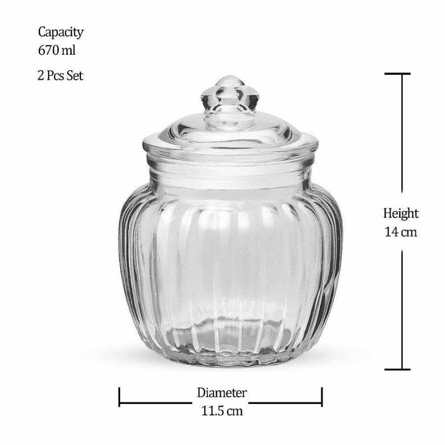 Treo Pot Jar With Glass Lid Transparent Clearance