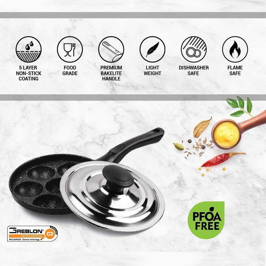 ProCook Appam Patra With Lid-Granito-Non Induction Steel Best