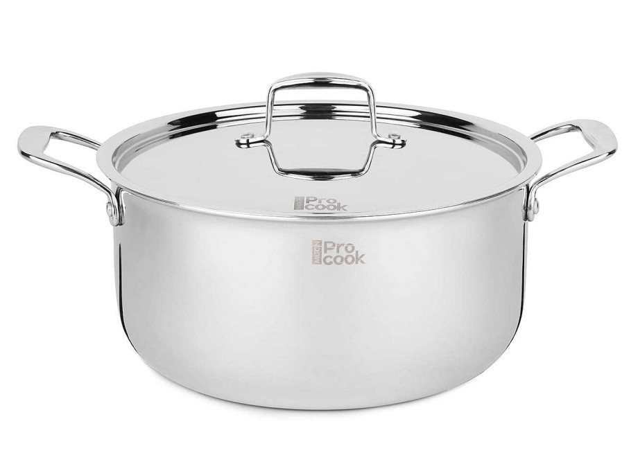 ProCook Casserole With Lid Triply Steel Clearance