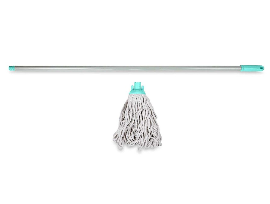 Spotzero Eco Floor Mop Loop Cotton Aqua+Green New