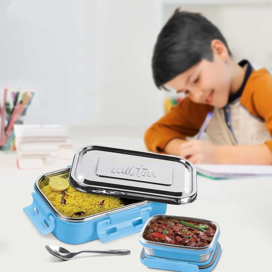 Milton Steel Flat Lunchbox Clearance