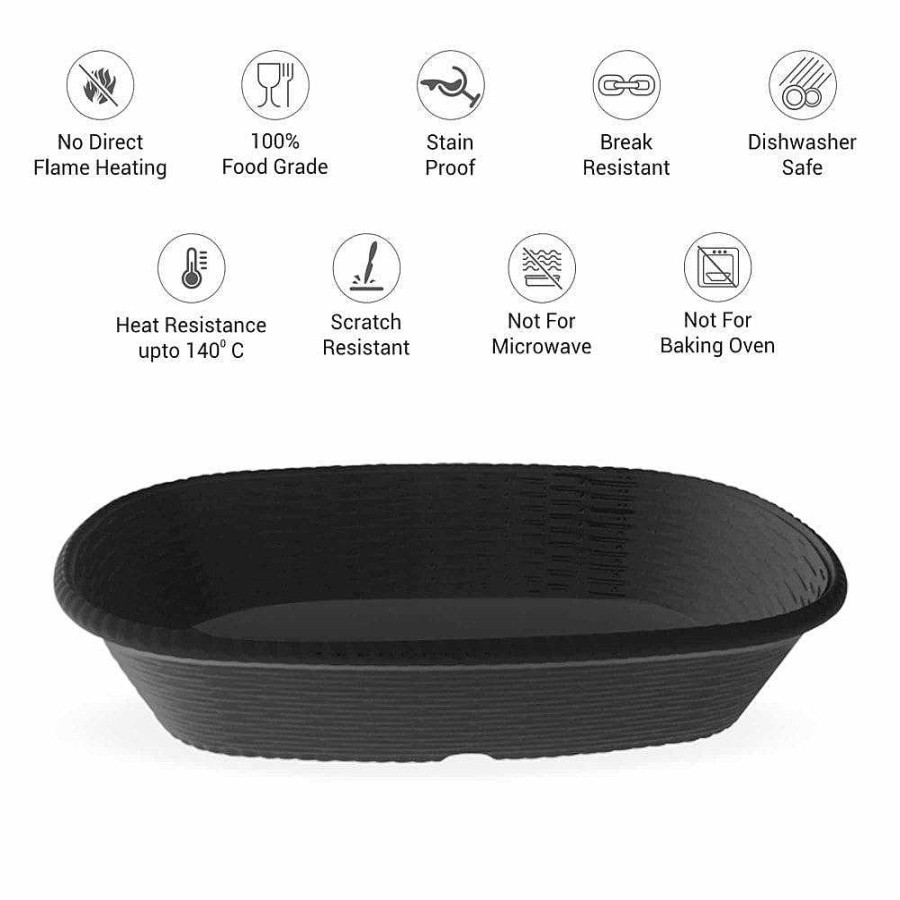 Milton Bread Basket Black Clearance