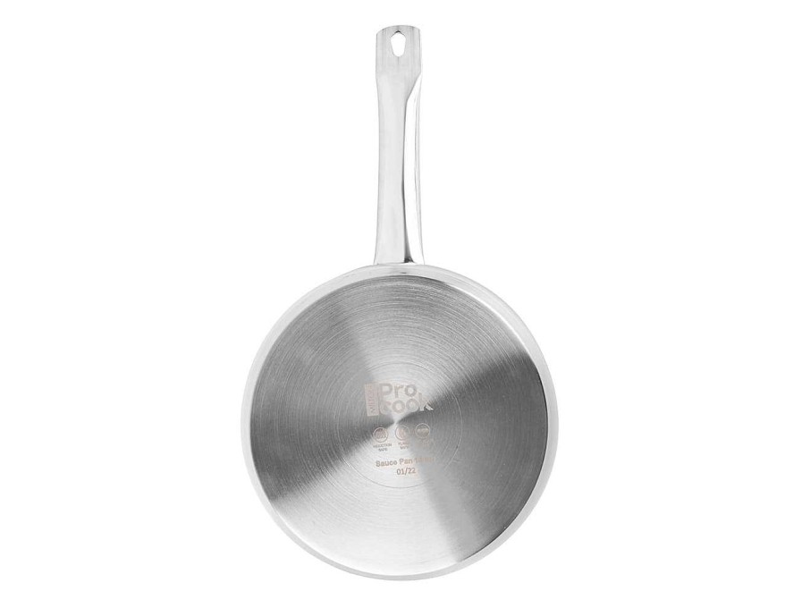 ProCook Sauce Pan Wth Glas Lid Steel Hot