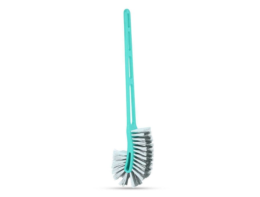 Spotzero Toilet Brush Double Side Bristles Aqua+Green Best