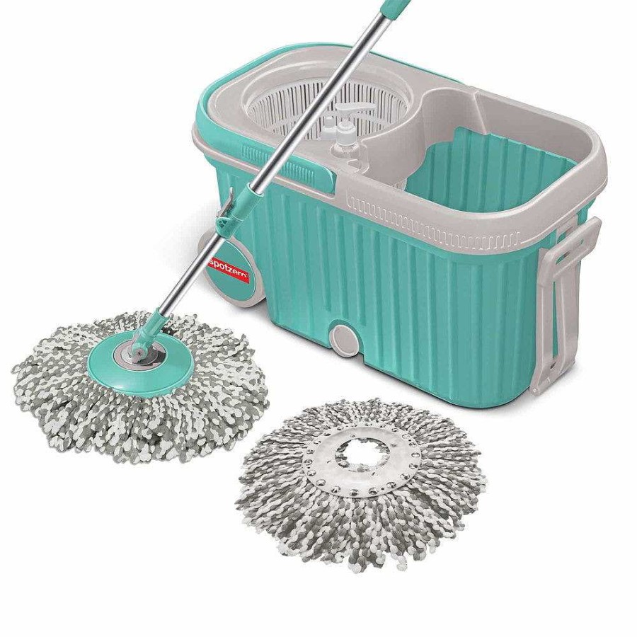 Spotzero Elite Spin Mop Aqua+Green New